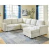 Signature Design By Ashley Millcoe Linen 3-Piece Sectional With Pop-Up Bed