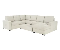 Signature Design By Ashley Millcoe Linen 3-Piece Sectional With Pop-Up Bed -Best Furniture Store combo870027 4