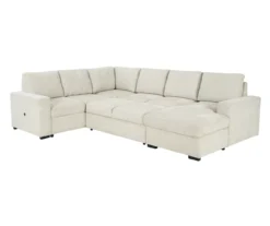 Signature Design By Ashley Millcoe Linen 3-Piece Sectional With Pop-Up Bed -Best Furniture Store combo870027 5