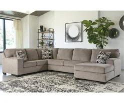 Signature Design By Ashley Ballinasloe Platinum Gray Sectional -Best Furniture Store combo880002 2