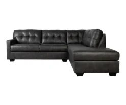 Signature Design By Ashley Battstone Steel Faux Leather Sectional