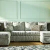 Broyhill Parkdale Dove Sectional & Ottoman Set